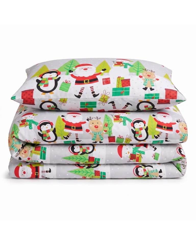 image 1 of Velosso Xmas Ho Ho Duvet Cover & Pillowcase Set