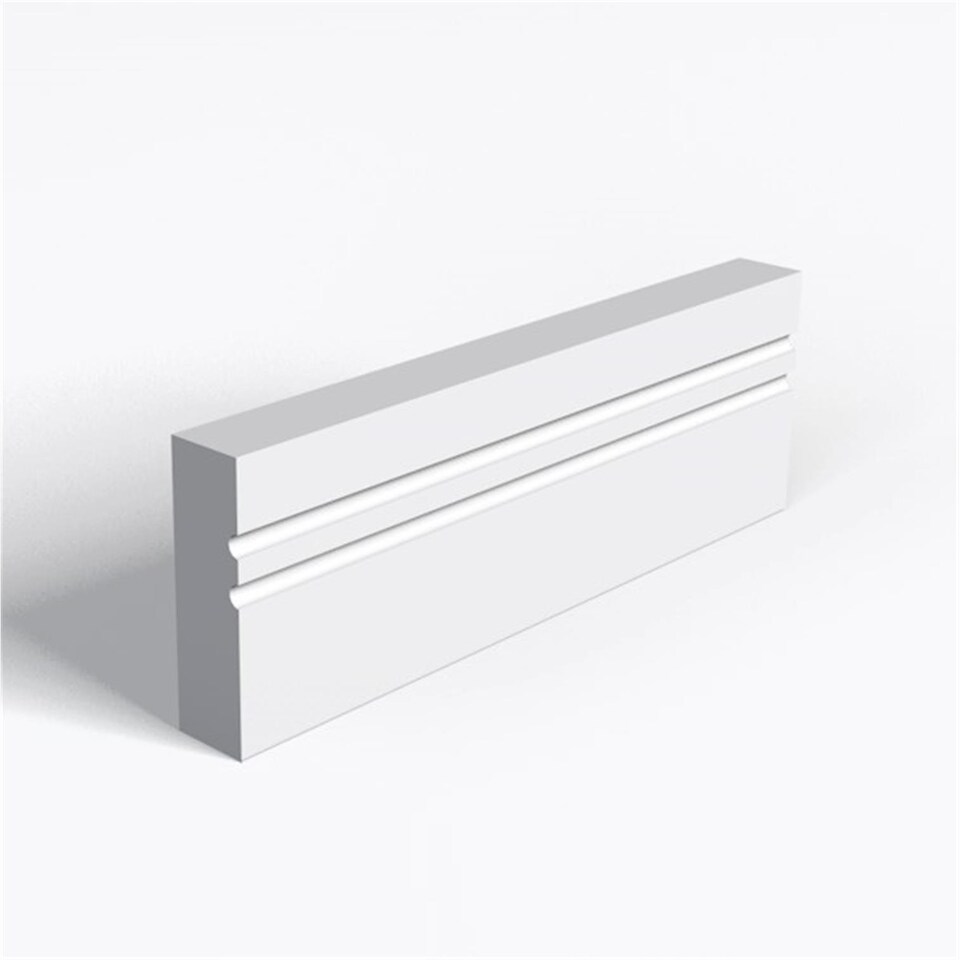 Pack of 5 (Total 5 Units) - Moisture Resistant MDF Primed 2 Drip Architrave - 18mm (T) x 58mm (H) x 4200mm (L)