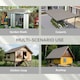 image 3 of Outsunny Pack of 12 Metal Roofing Sheets for Greenhouse, Grey Wood Effect Grey
