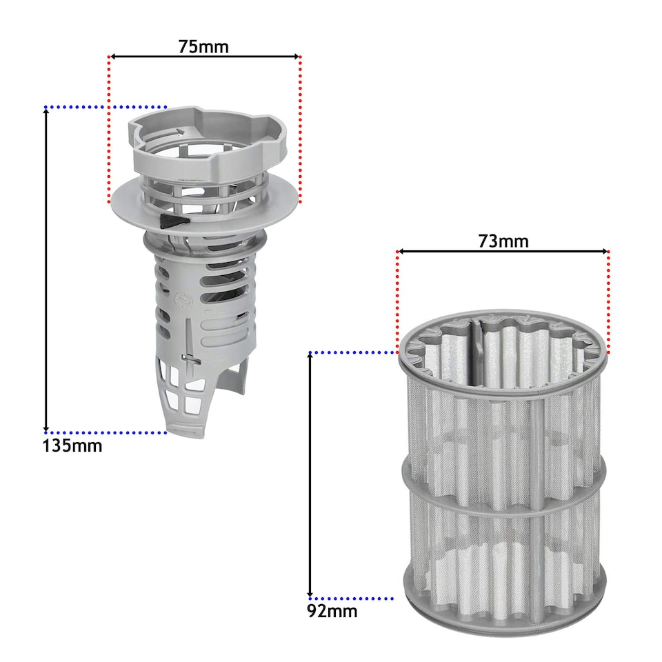 image 1 of SPARES2GO Micro Drain Mesh Screen Cage Filter compatible with Siemens Dishwashers 00645038 645038