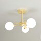 image 4 of BHS Nera 3 Light Flush Bathroom Ceiling Light | Gold | Brass | 1