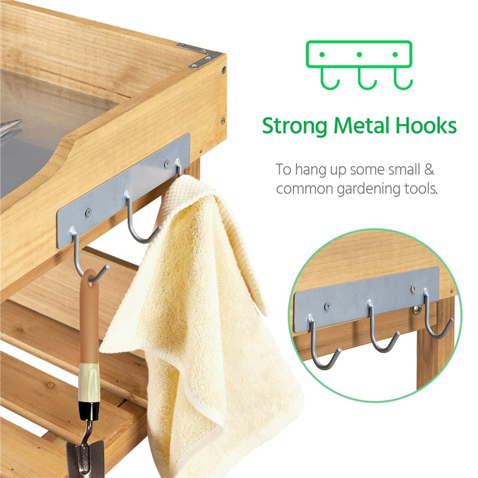 image 1 of Yaheetech 3-layer Outdoor Potting Bench Gardening Table