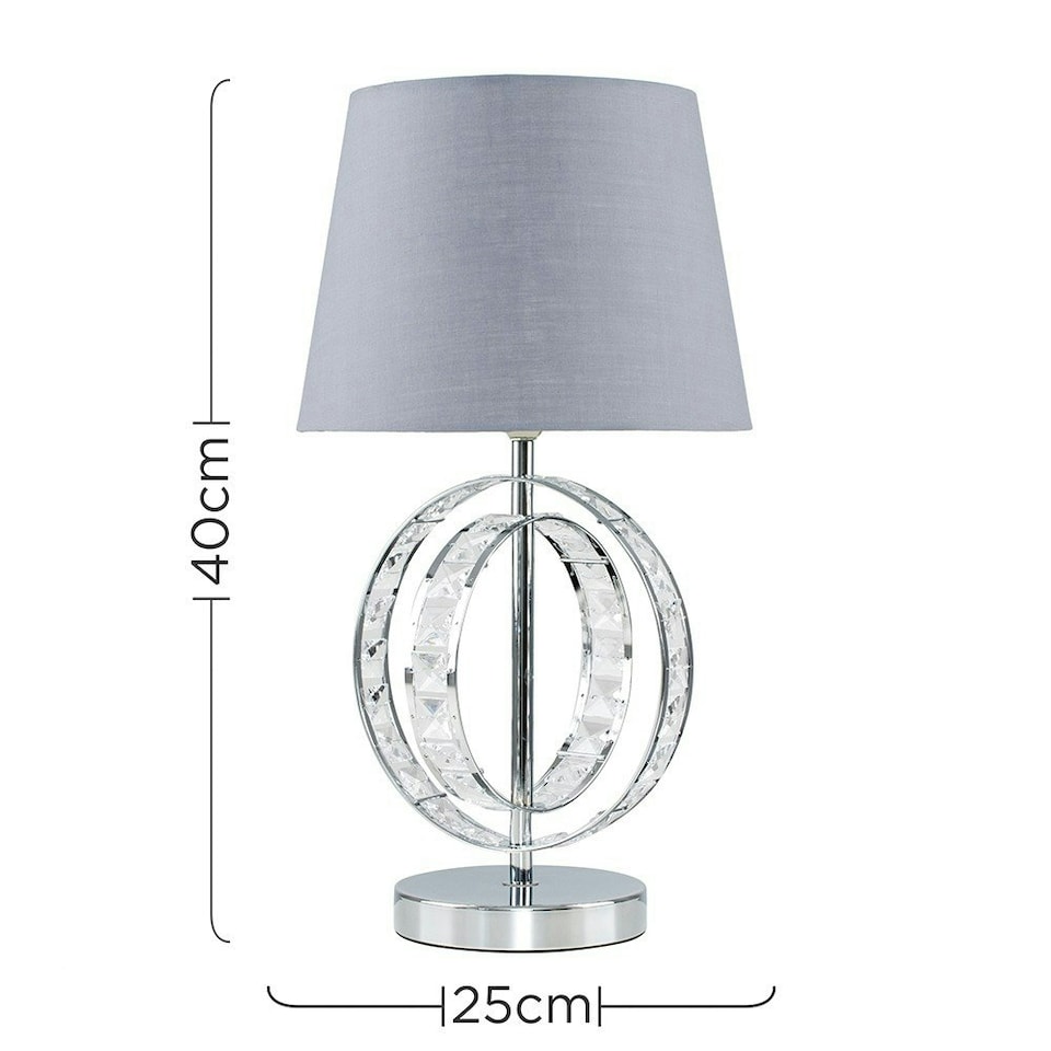 image 1 of ValueLights Rothwell Pair of Silver Table Lamp Silver Shade