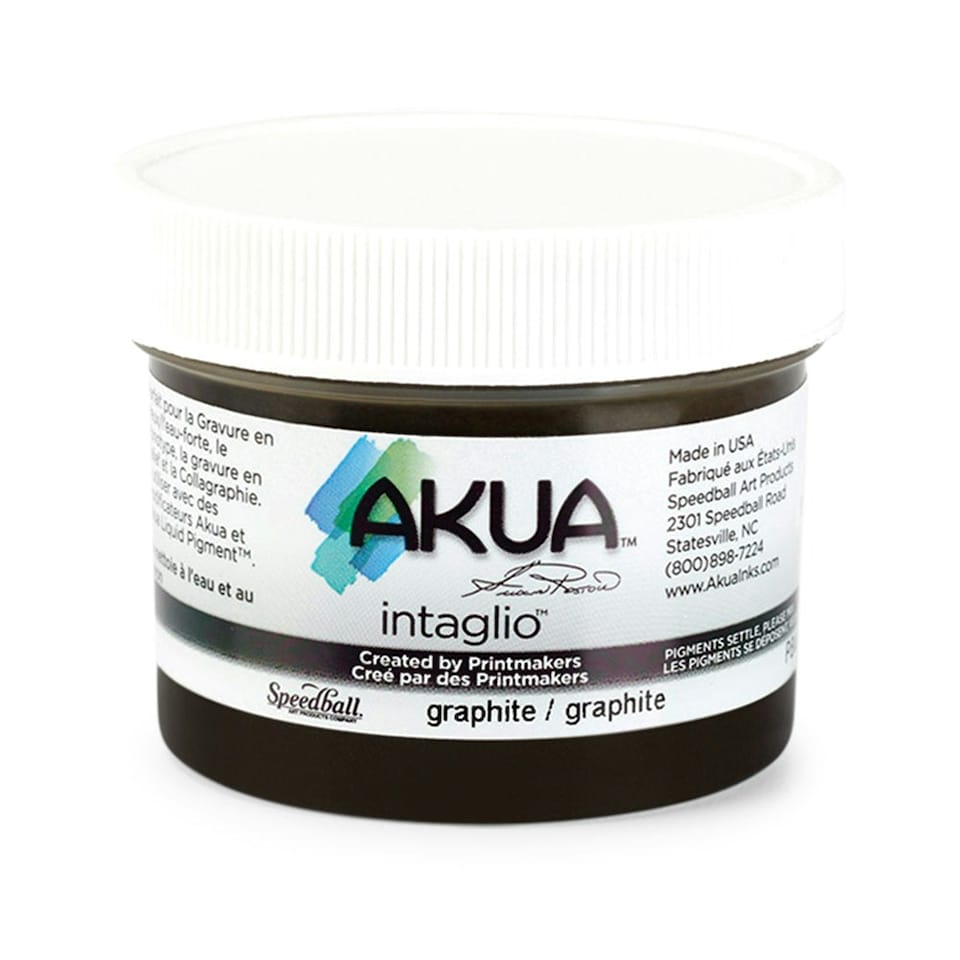 Speedball Intaglio Water Based Printing Ink, Graphite Gray, 2oz