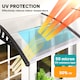 image 3 of Outsunny Door Canopy Outdoor Awning Rain Shelter for Window Porch 303x96 Clear | Clear | Clear | 1