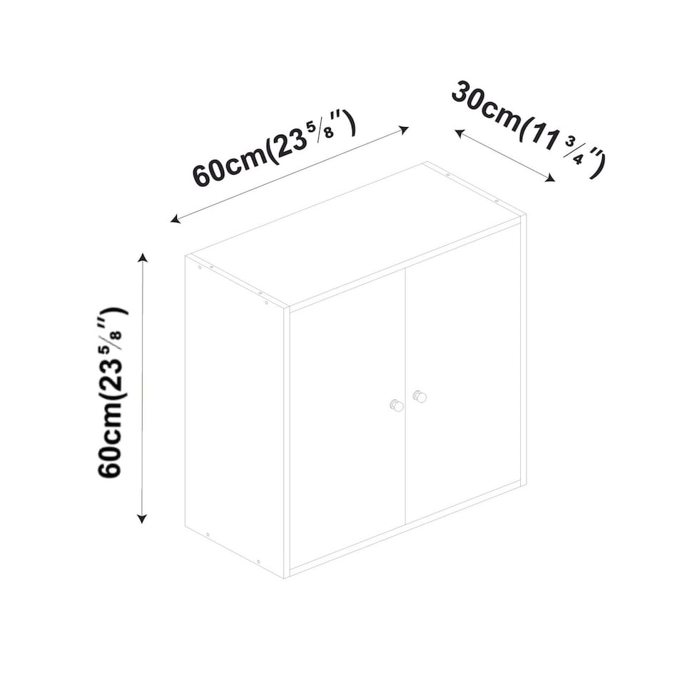 image 1 of Black 2-Tier 2-Door Wooden Cabinet | Black | 0 x 0 x 0 | 1
