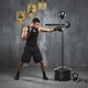 image 10 of SPORTNOW Adjustable Speed Bag with Stand, Reflex Bar | Black