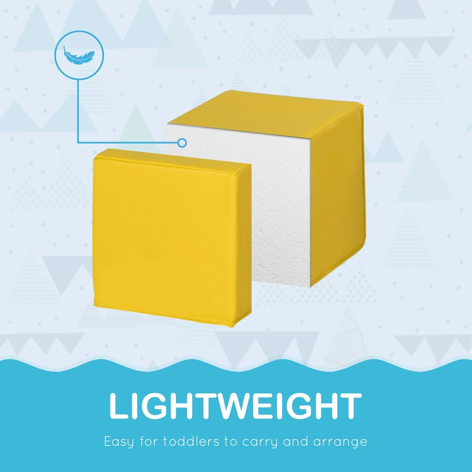 image 1 of HOMCOM 12 Piece Soft Play Blocks Soft Foam Toy Building Stacking Block for Kids