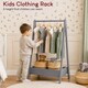 image 4 of Junior Vida Kids Bedroom Furniture Space Saving Foldable Clothing Rack - Grey