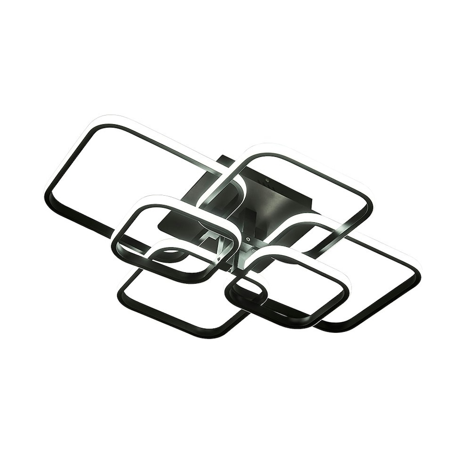 image 1 of Living and Home LED Energy-efficient Semi Flush Ceiling Light - Black