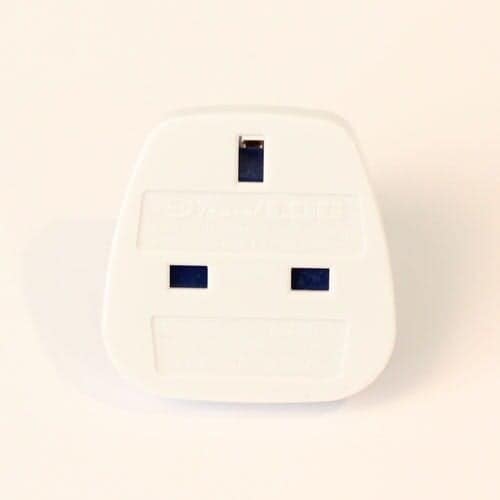 White UK To Europe Travel Plug Adapter