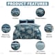 image 3 of VELVETIO Melia Complete Duvet Cover Set with Fitted Sheet Printed Bedding Quilt Blue | King