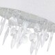 image 3 of Fiji - White Linen with Silver Fleck Detail Jewelled Pendant Shade White | Clear