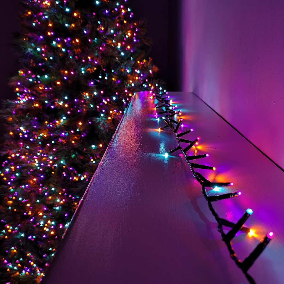 image 1 of 3000 LED 75m Premier TreeBrights Indoor Outdoor Christmas Multi Function Mains Operated String Lights with Timer in in Rainbow