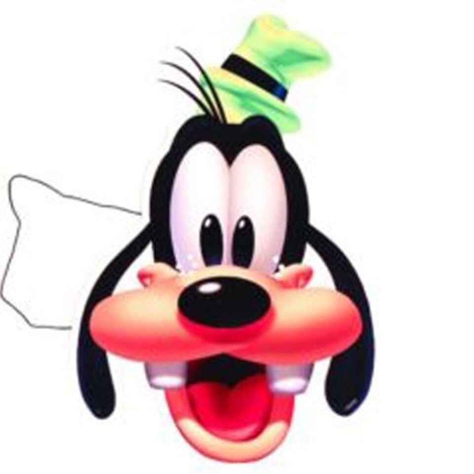 Disney Goofy Cardboard Face Mask