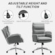 image 5 of HOMCOM Home Office Chair, Upholstered Sherpa Fleece Desk Chair with Height Adjustable, Tilt Function and 360 Swivel Wheels for Home Office and Study Room, Grey | Grey