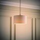 image 2 of ValueLights Reni Small Grey Fabric Pendant Shade Grey