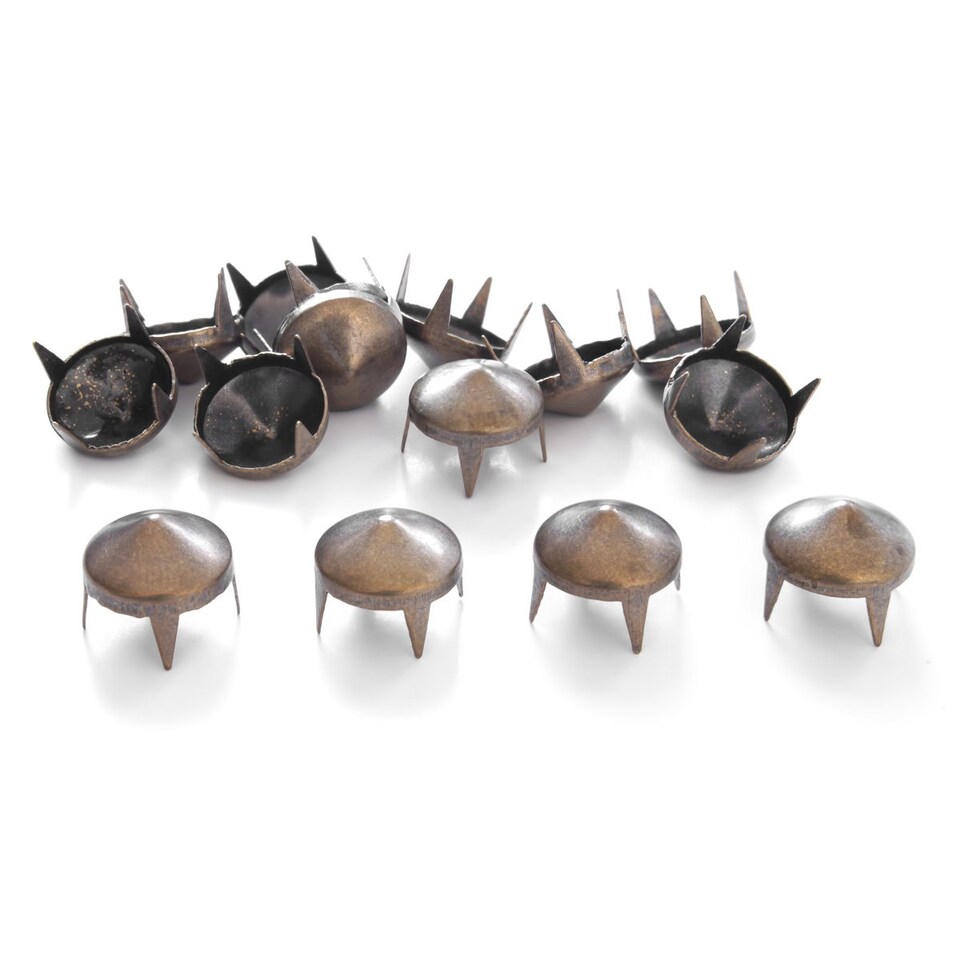 image 1 of 8mm Low Cone Punk Studs Hand Pressed Leather Rivets for DIY Clothes