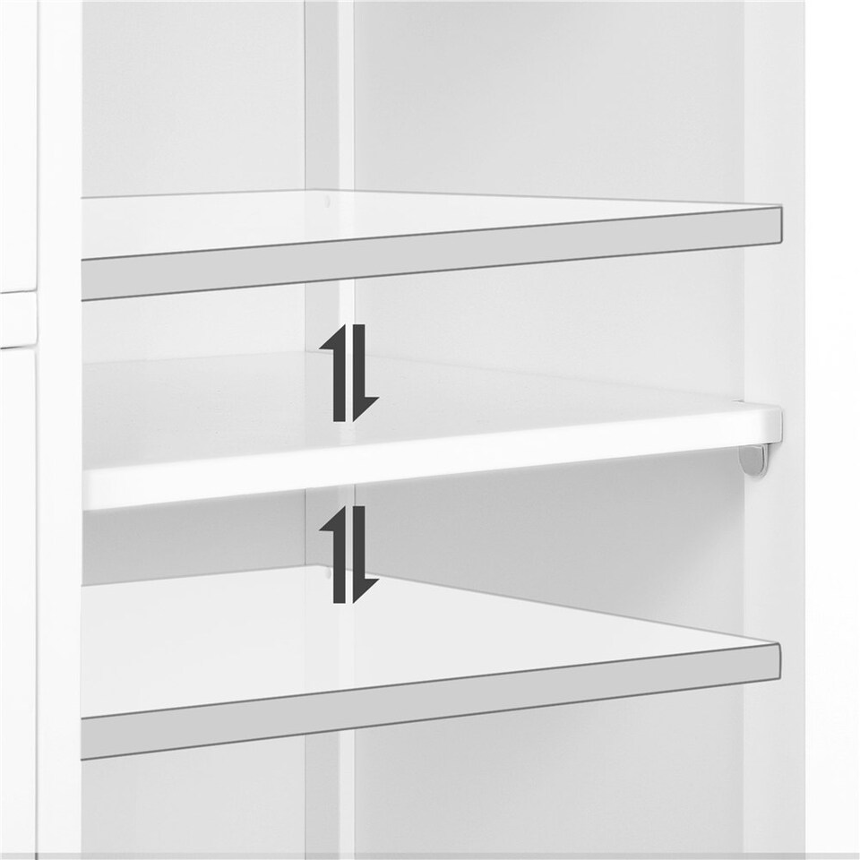 image 1 of Yaheetech Bathroom Storage Unit with Open Compartments White White