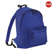 Beechfield Childrens Junior Fashion Backpack Bags / Rucksack / School (Pack Of 2) - Bright Royal - One Size
