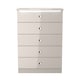 image 1 of Broadway 5 Drawer Chest of Drawers in Kashmir Gloss (Ready Assembled) | Cream | Kashmir Gloss