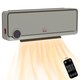 image 1 of HOMCOM Wall Downflow Heater 2 Heat and Fan 1000W2000W, Electric Space Heater with Timer Remote Oscillating, for Bedroom Home Office, Grey