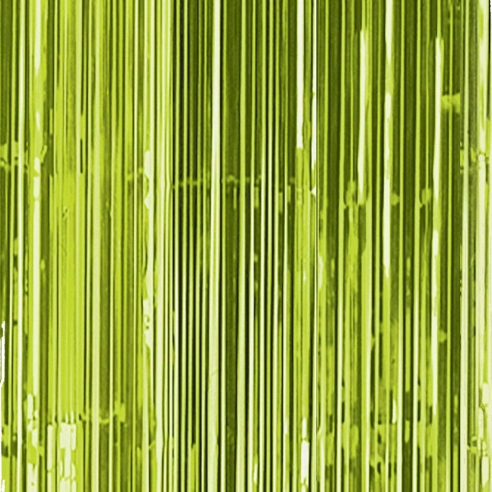 Amscan Foil Metallic Party Curtain Lime Green One Size Tesco