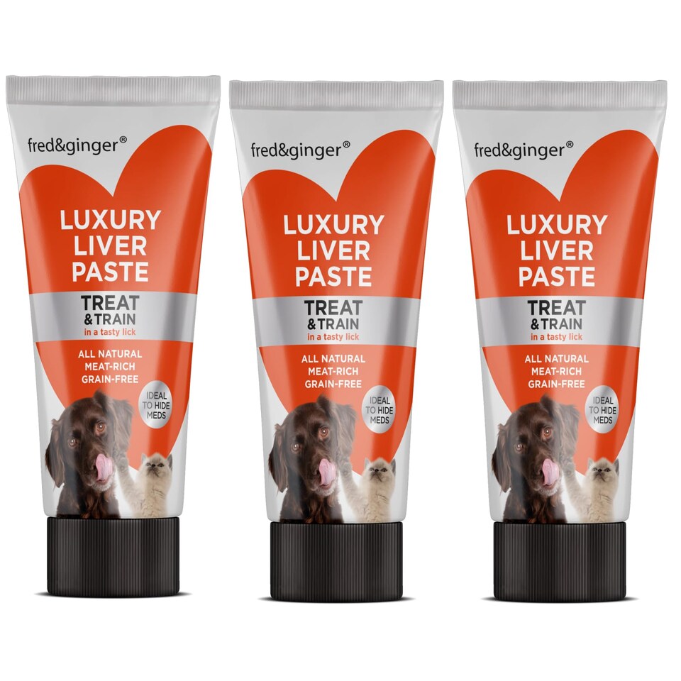 Fred & Ginger Fred & Ginger Hepatic Paste Tubes Grain Free Ha Pate Ideal Training Aid Medication Administering Liver pet food packaging