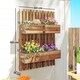 image 3 of Outsunny Wooden Garden Planters with Trellis Wall-mounted Raised Garden Bed