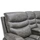image 3 of Avon Chaise Lounge Manual Recliner Sofa w Drinks Console Grey | Charcoal