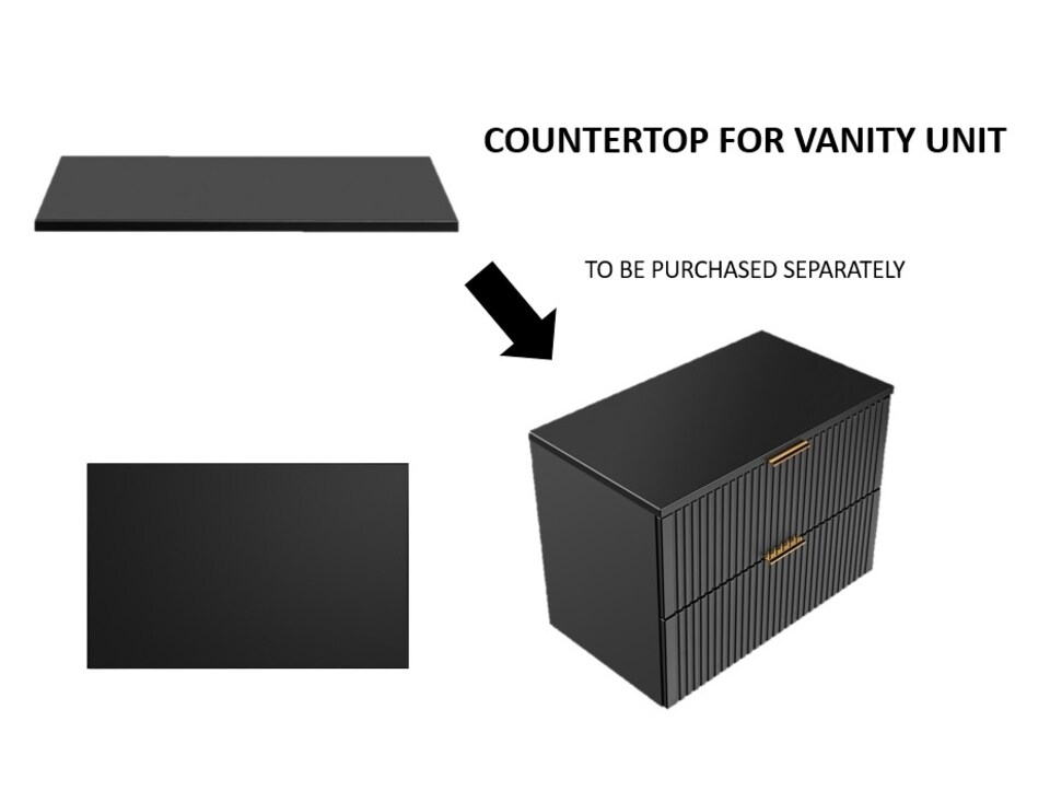 image 1 of 600mm Bathroom Worktop Countertop Laminate Finish 60cm Finished Edges Adel NEW