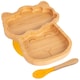 image 1 of Tiny Dining Bamboo Llama Baby Weaning Plate & Fork Set - Yellow