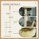 image 5 of PawHut Floor To Ceiling Cat Tree 6-Tier with Scratch Post Bed Hammock Beige