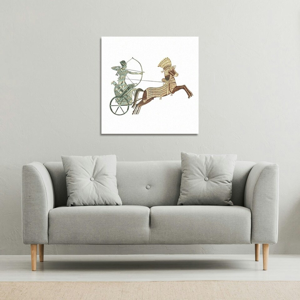 image 1 of Pharaoh on War Chariot (Canvas Print) | Cream