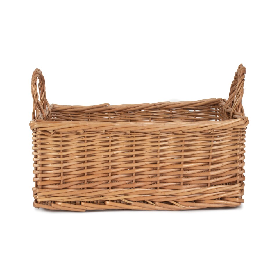 image 1 of Medium Wicker Rectangular Display Basket | Brown | Brown | Medium