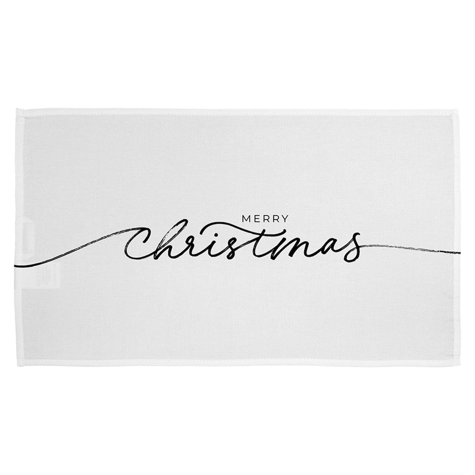 Merry christmas hand drawn lettering (kitchen towel)