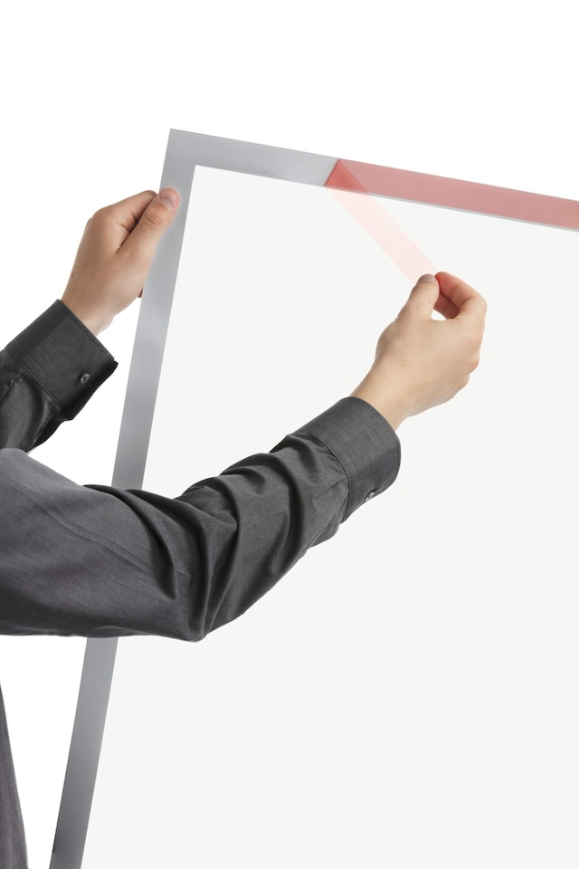 image 1 of Durable DURAFRAME UV Poster Adhesive Magnetic Signage Frame | A1 Silver | Silver
