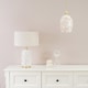 image 3 of ValueLights India White Confetti Glass Rounded Table Lamp Base