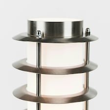 ValueLights Modern Integrated LED Outdoor Stainless Steel Bollard Lantern Post Light