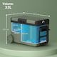 image 2 of Outsunny 33L Car Fridge Freezer Dual Zone, Portable Camping Fridge 12V/24V DC & 100-240V AC, Electric Cool Box -20℃-20℃ with Wheels and LED Light, for Travel, RV, Road Trip, Picnic [Energy Class E]