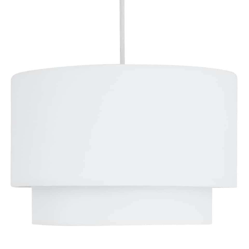 image 1 of First Choice Lighting White 2 Tier Ceiling Light Shade White