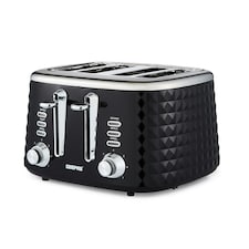 GEEPAS 4-Slice Bread Toaster Black