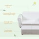 image 5 of HOMCOM Kids Sofa Set 2 Seater Armchair with Footrest for 18-36 Months, White 