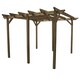 image 1 of Garden Pergola 6 Posts - Wood - L240 x W420 x H270 cm - Rustic Brown