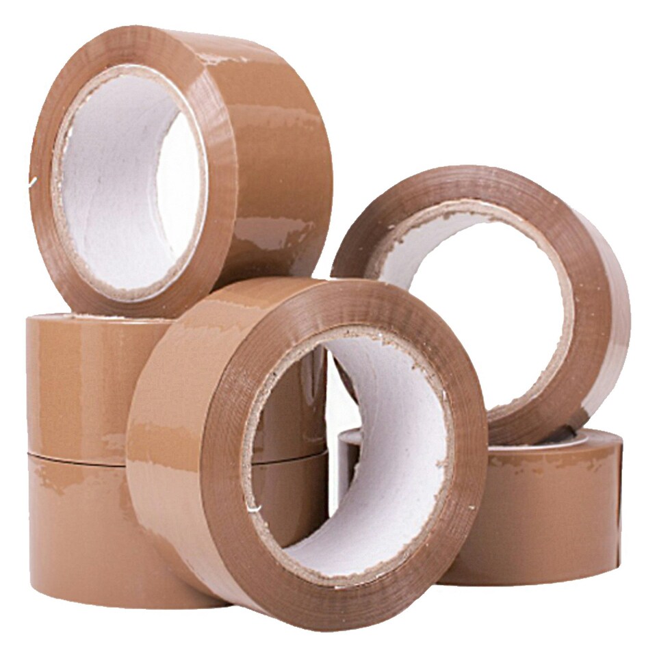 image 1 of 72 x Brown Super Sticky Long Lasting Low Noise 50mm x 66m Parcel Sealing Packaging Tape
