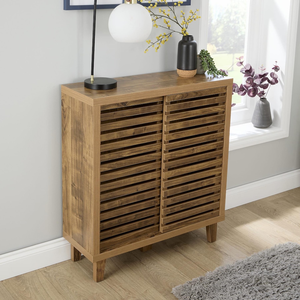 image 1 of Luna Sideboard 2 Doors Storage Cupboard Highboard Side Cabinet
