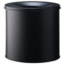 Durable Fire Extinguishing Metal Waste Bin | TUV Certified | 60L | Black
