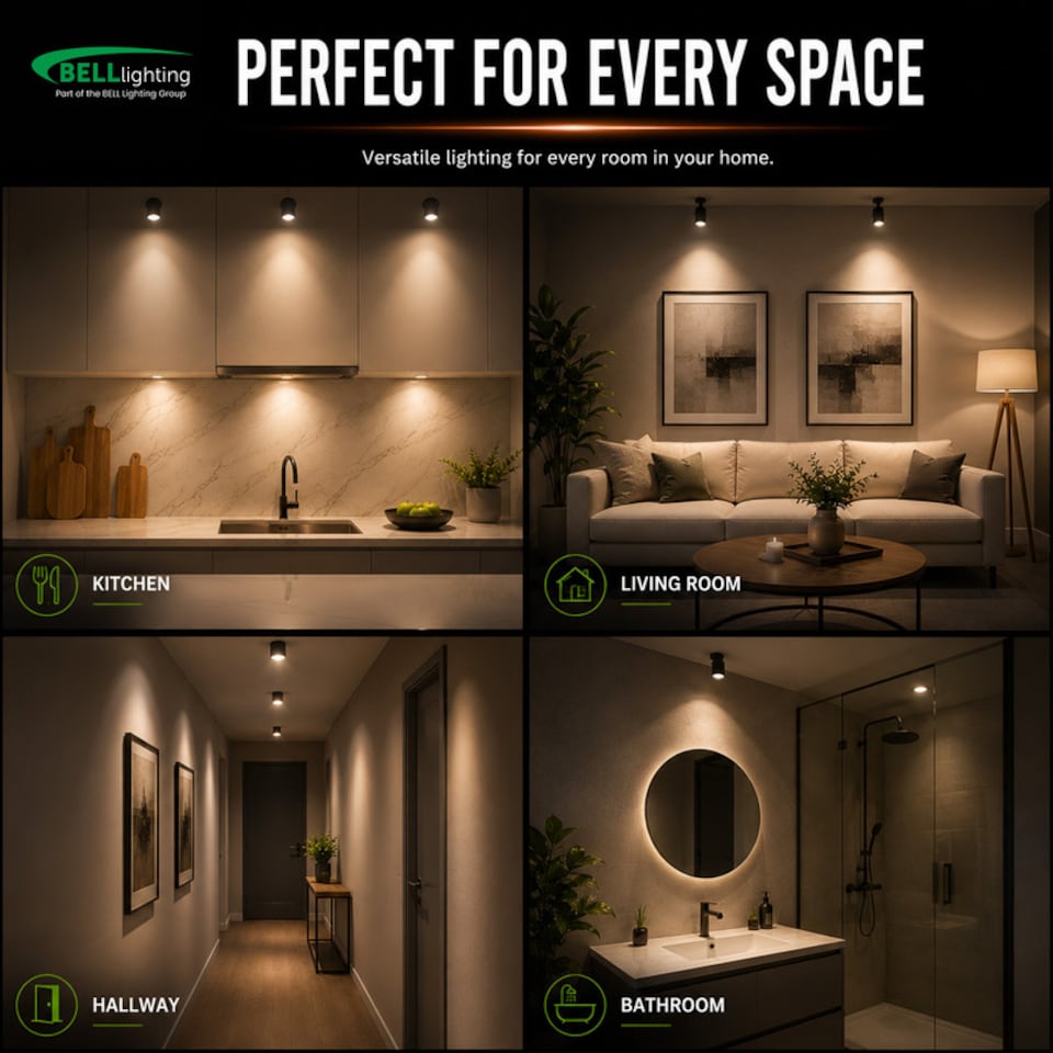 image 1 of BELL Lighting 5 Pack GU10 Premium Quality Glass LED Spotlight Bulbs 3.1W 350lm 38 Deg Beam