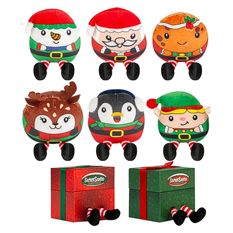 image 1 of PMS Christmas Soft Toy Mystery Bag Plush Gift 9cm x 9cm Multicolour - 1 Pack