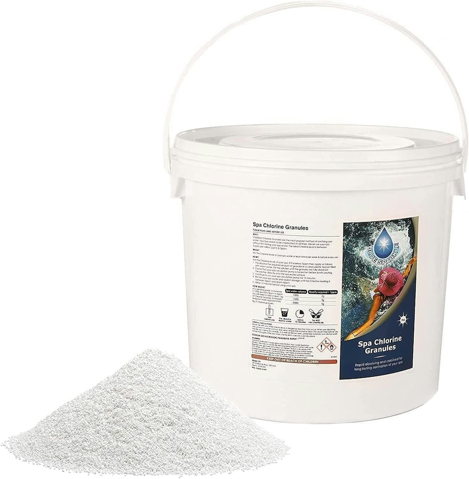 image 1 of 10 Kg Chlorine Granules Water Treatment for Rapid Disinfecting and Cleaning of Hot Tub Spa and Swimming Pool